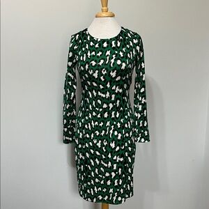 Diane Von Furstenberg SILK Muriel Leopard Print Dress Retail $348 Size 8 EUC